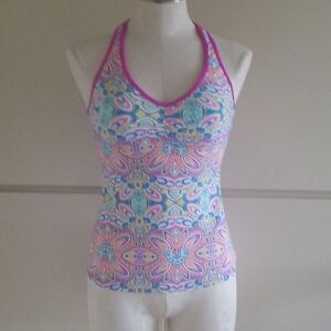 next  Bohemian neon print Tankini top, 32 b/c